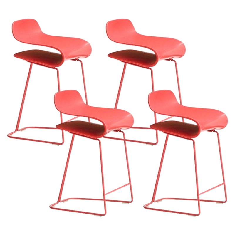 Nordic Style Metal Bar-stool Plastic Counter Bar Stool for Kitchen