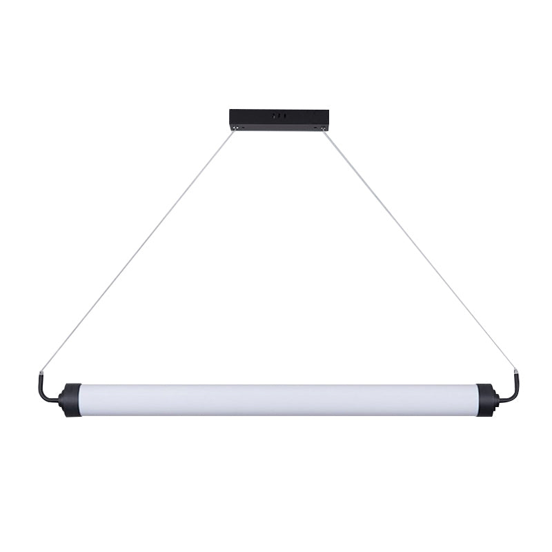 Simple Linear LED Island Lighting Fixture Modern Hanging Light for Dining Room