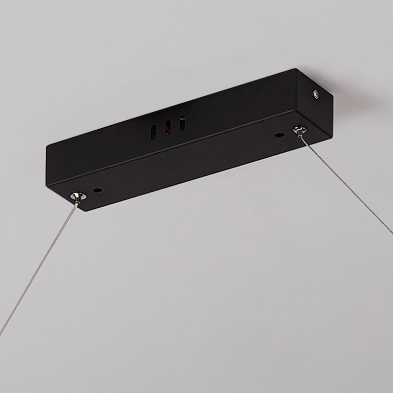 Simple Linear LED Island Lighting Fixture Modern Hanging Light for Dining Room