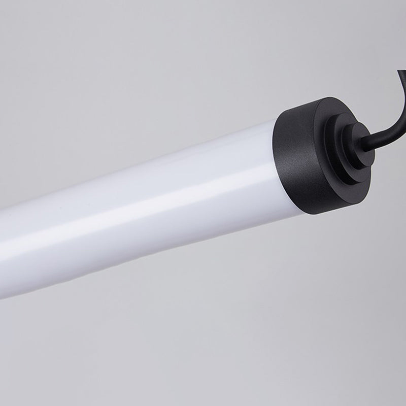 Simple Linear LED Island Lighting Fixture Modern Hanging Light for Dining Room