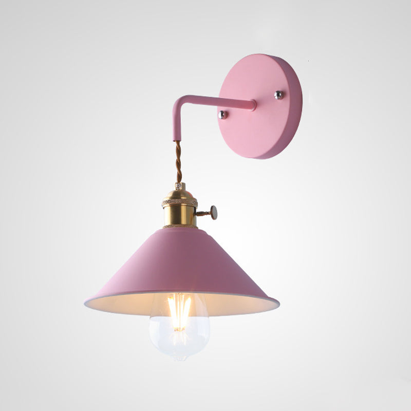 Modern Metal Shade Wall Mounted Lamp Simplicity Colorful Wall Sconce for Sitting Room