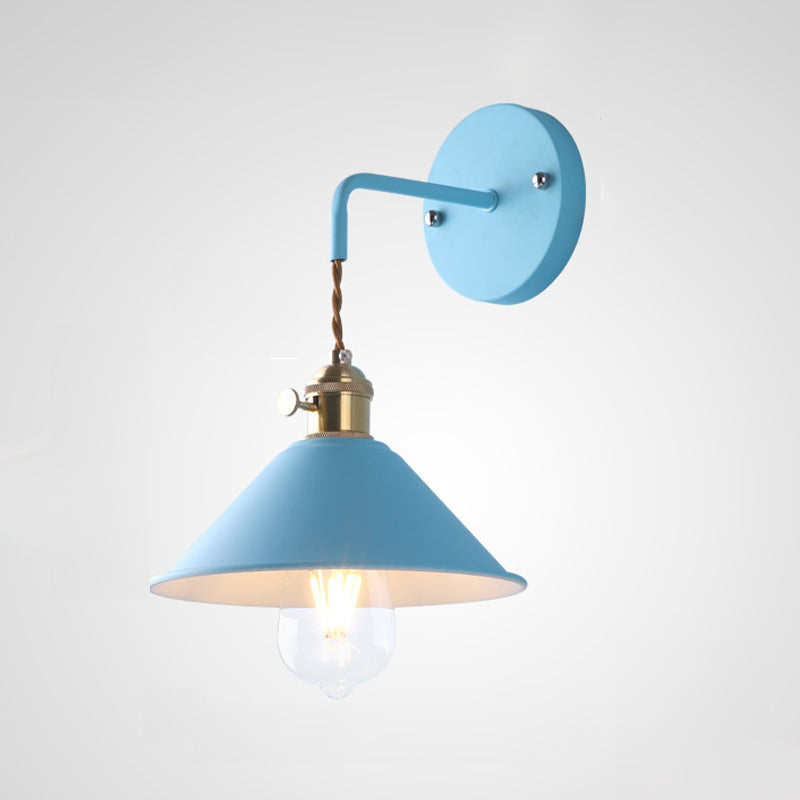 Modern Metal Shade Wall Mounted Lamp Simplicity Colorful Wall Sconce for Sitting Room