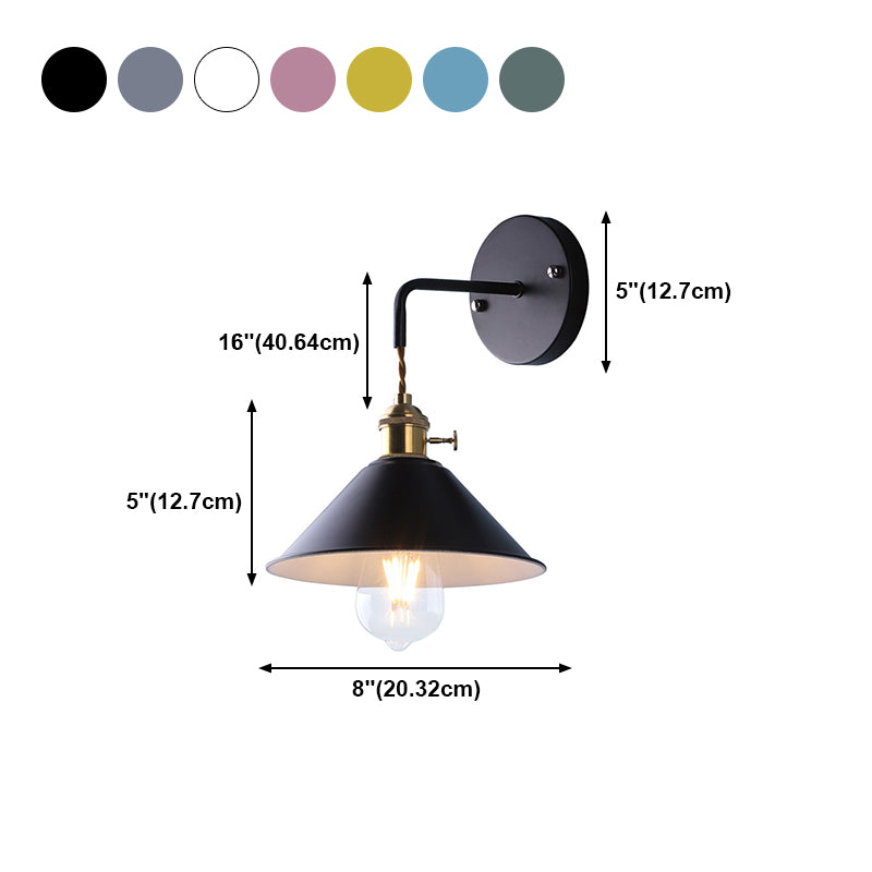 Modern Metal Shade Wall Mounted Lamp Simplicity Colorful Wall Sconce for Sitting Room