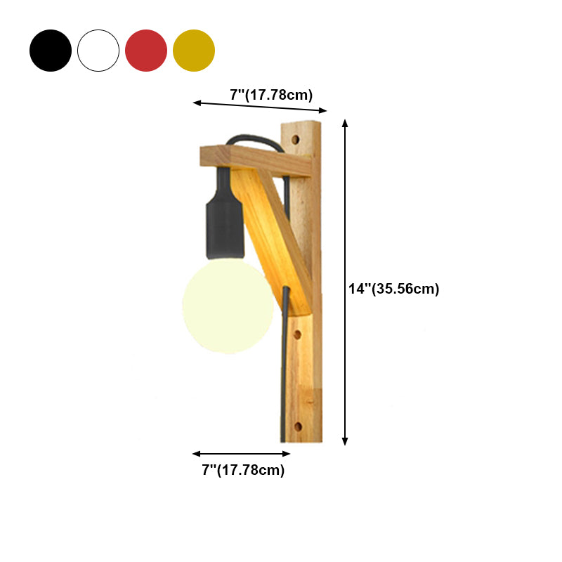 Wooden Simplicity Wall Sconce Household Wall Mounted Lamp for Sitting Room