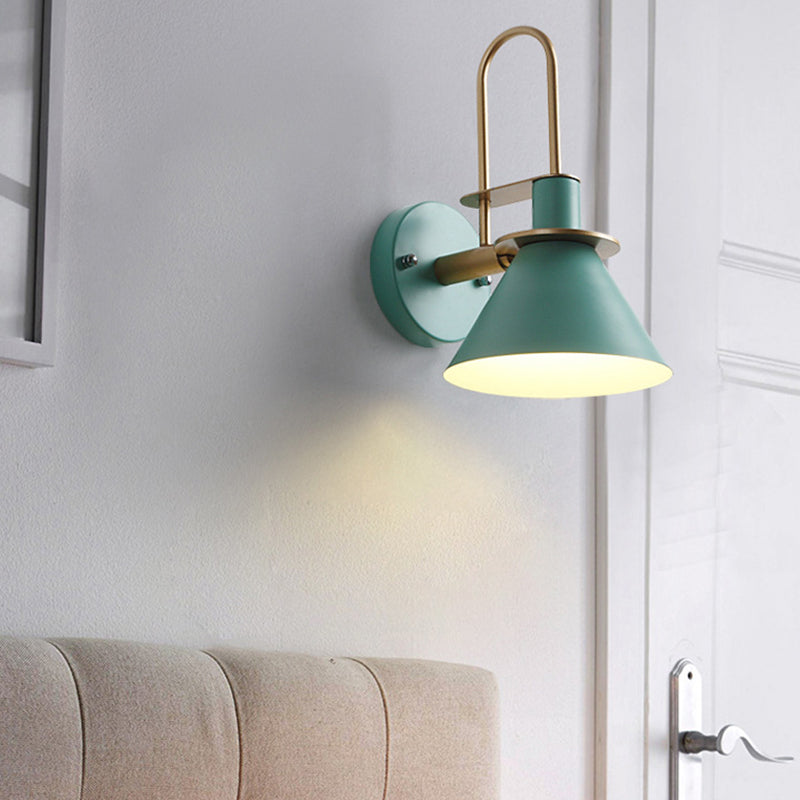 Simplicity Wall Sconce Colorful Metal Shade Wall Mounted Lamp for Dining Room
