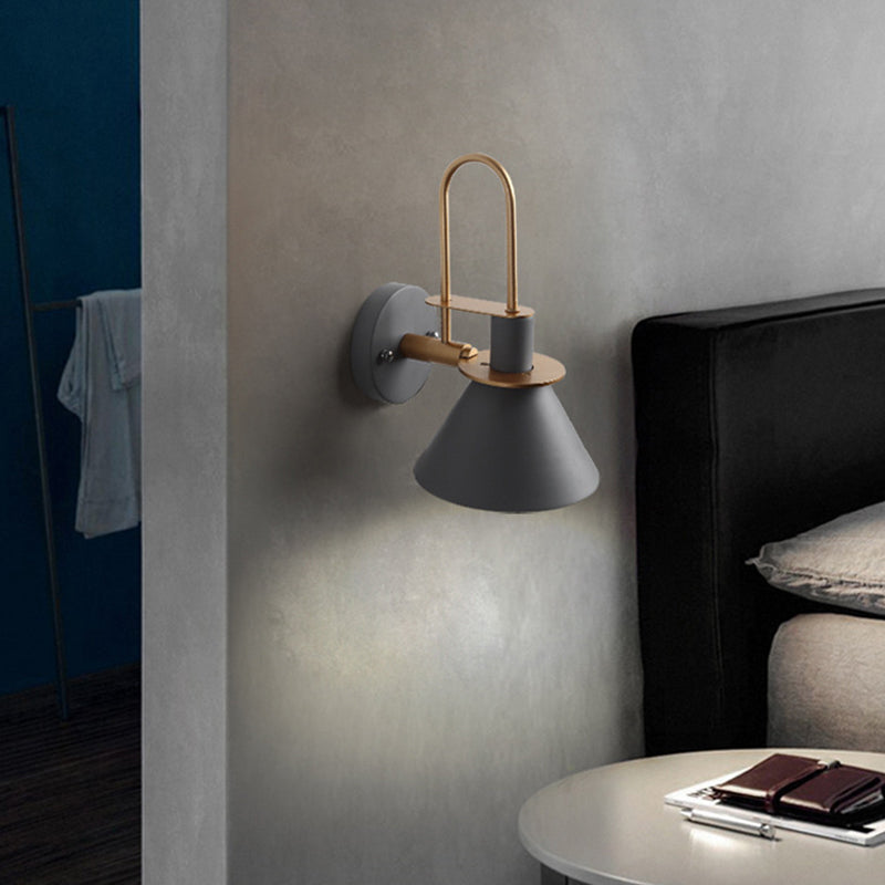 Simplicity Wall Sconce Colorful Metal Shade Wall Mounted Lamp for Dining Room