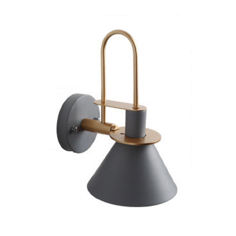 Simplicity Wall Sconce Colorful Metal Shade Wall Mounted Lamp for Dining Room