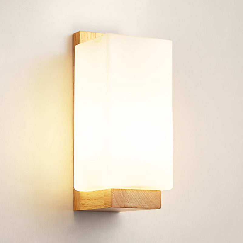 Minimalist Style Wall Mount Light Glass Bedside Wall Sconce Light