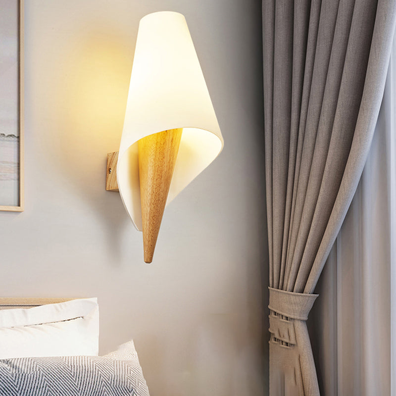 Minimalist Style Wall Mount Light Glass Bedside Wall Sconce Light