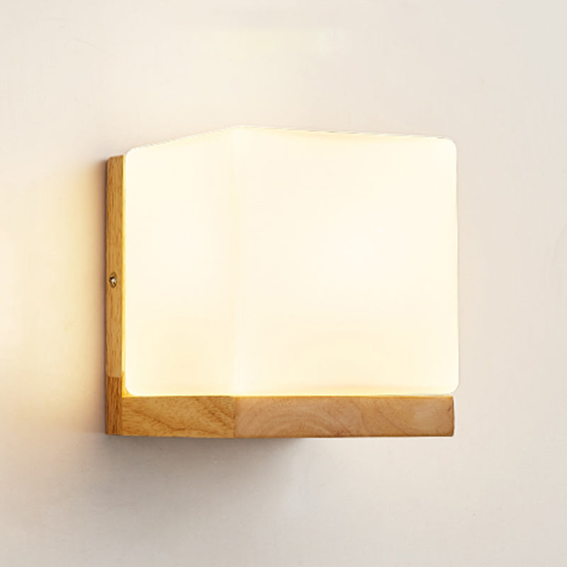 Minimalist Style Wall Mount Light Glass Bedside Wall Sconce Light