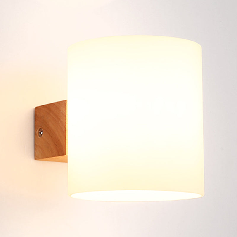 Minimalist Style Wall Mount Light Glass Bedside Wall Sconce Light