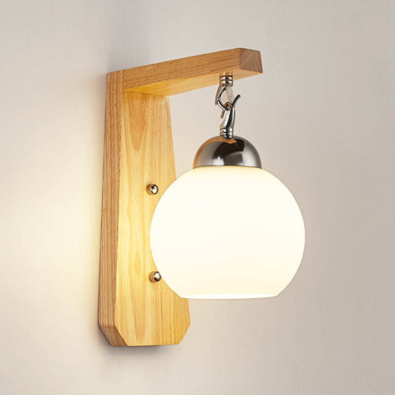 Minimalist Style Wall Mount Light Glass Bedside Wall Sconce Light