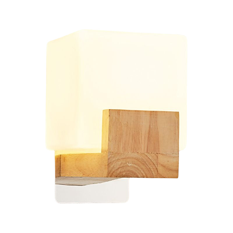 Minimalist Style Wall Mount Light Glass Bedside Wall Sconce Light