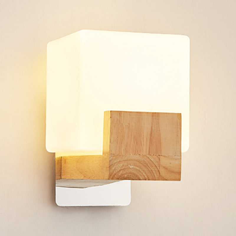 Minimalist Style Wall Mount Light Glass Bedside Wall Sconce Light