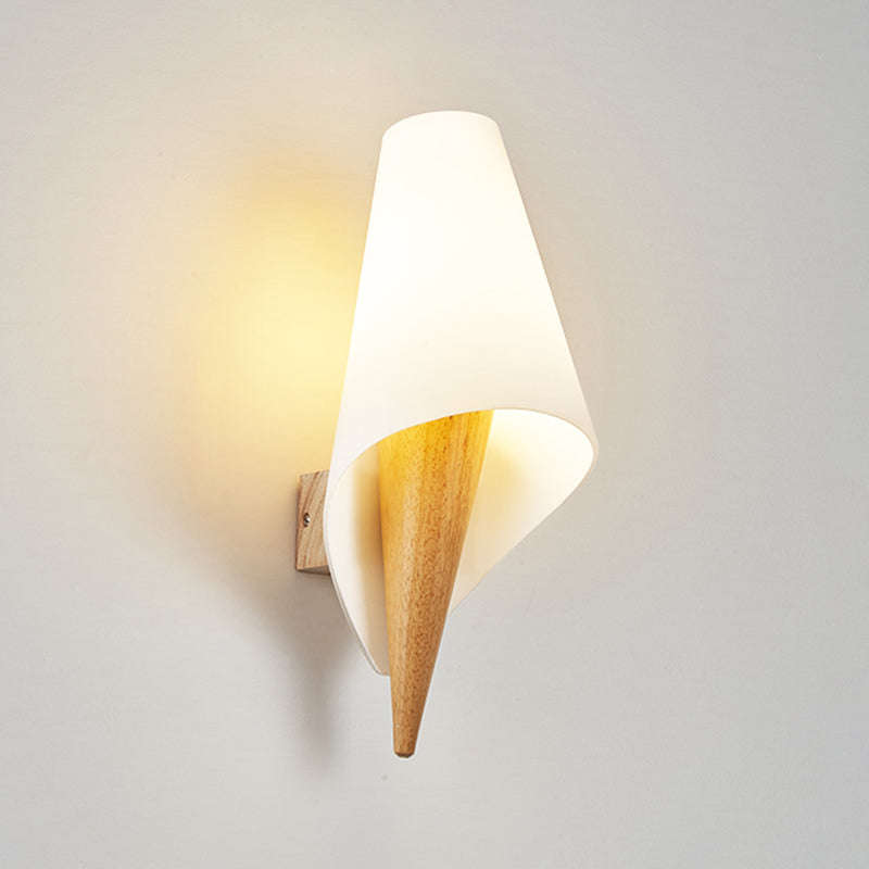 Minimalist Style Wall Mount Light Glass Bedside Wall Sconce Light