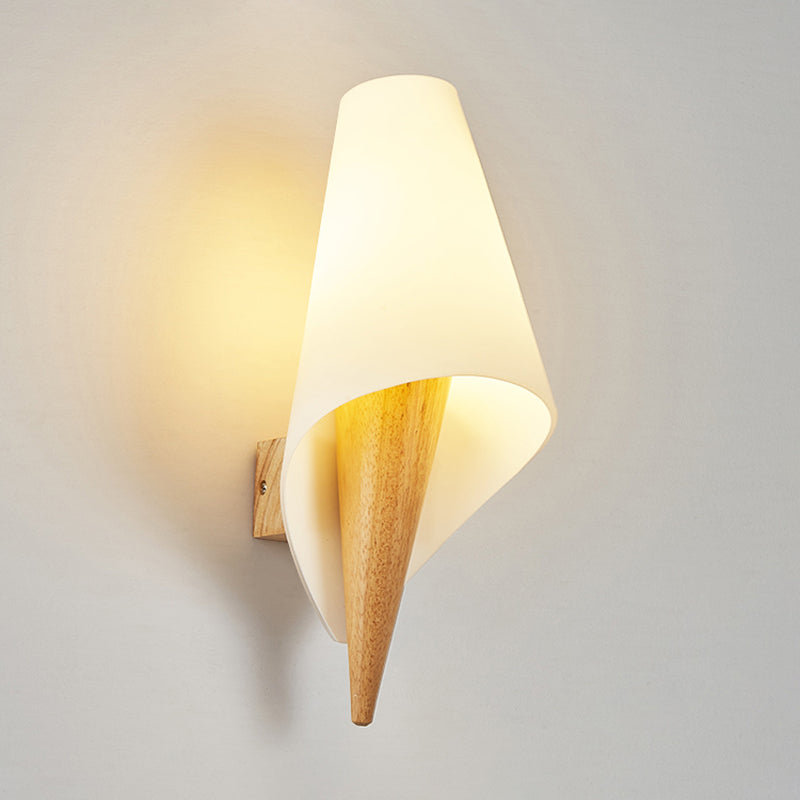Minimalist Style Wall Mount Light Glass Bedside Wall Sconce Light