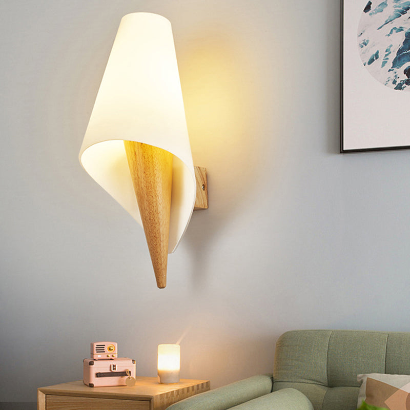 Minimalist Style Wall Mount Light Glass Bedside Wall Sconce Light