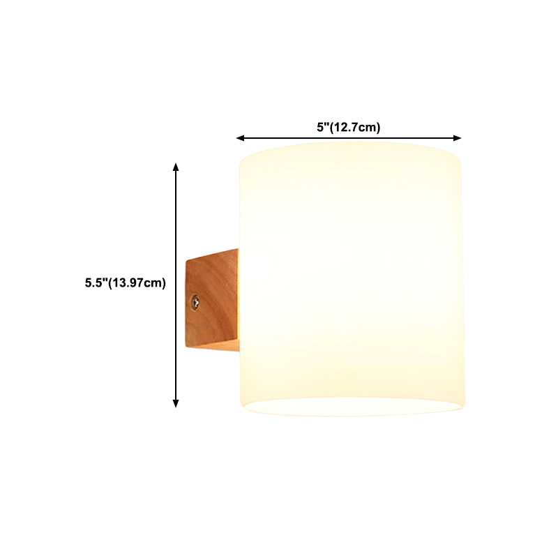 Minimalist Style Wall Mount Light Glass Bedside Wall Sconce Light
