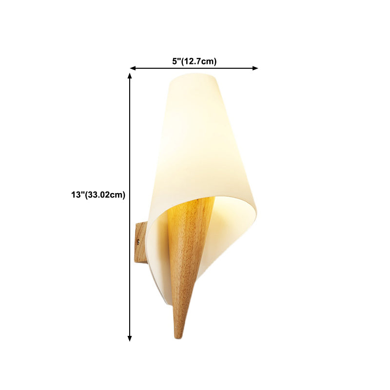 Minimalist Style Wall Mount Light Glass Bedside Wall Sconce Light