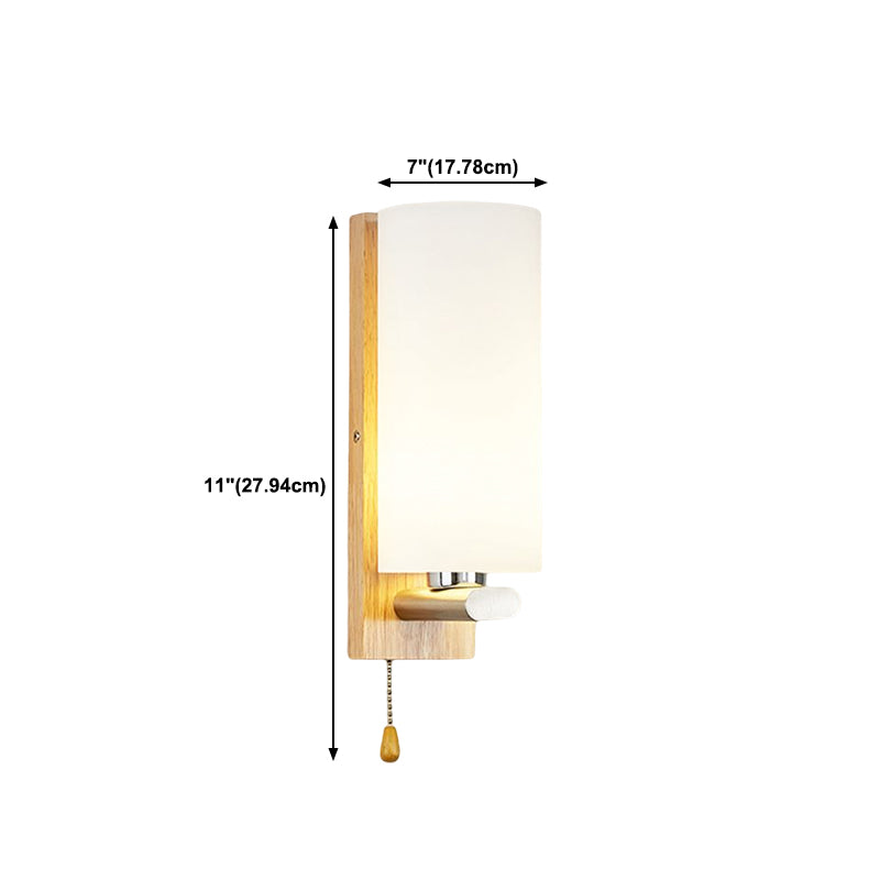 Minimalist Style Wall Mount Light Glass Bedside Wall Sconce Light