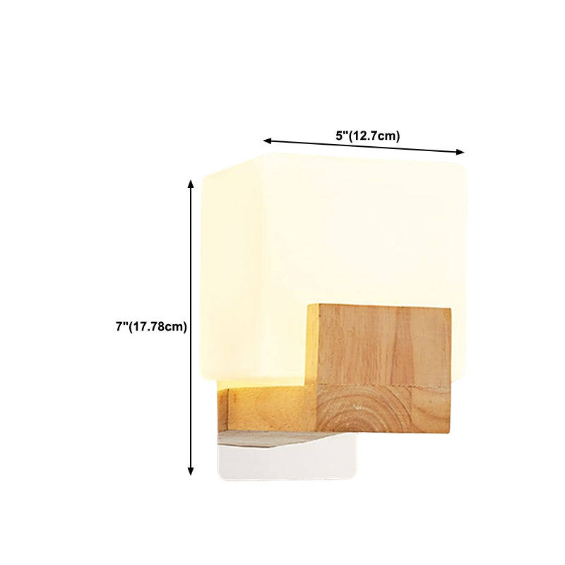 Minimalist Style Wall Mount Light Glass Bedside Wall Sconce Light