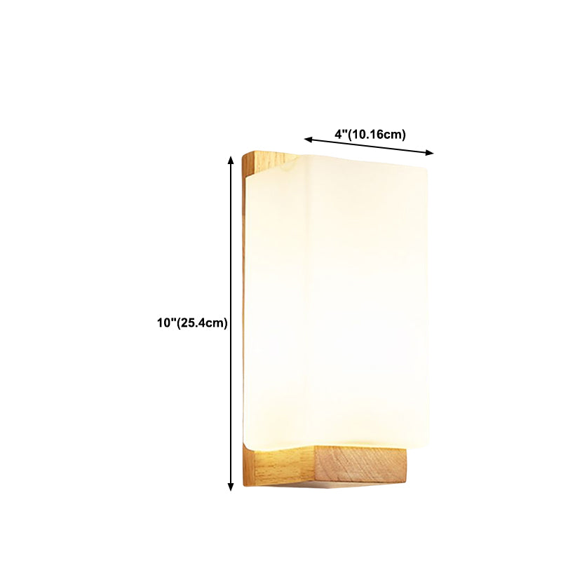 Minimalist Style Wall Mount Light Glass Bedside Wall Sconce Light
