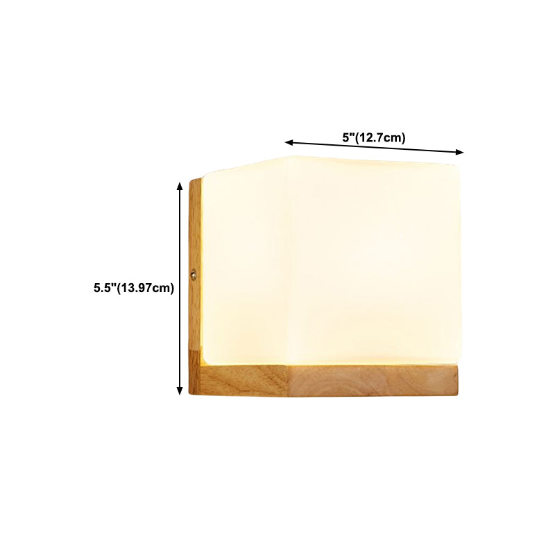 Minimalist Style Wall Mount Light Glass Bedside Wall Sconce Light