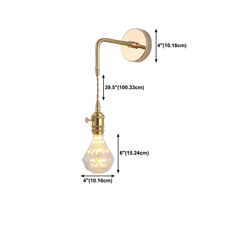 Brass Wall Sconce Nordic Minimalist Style Wall Light Sconces for Bedroom