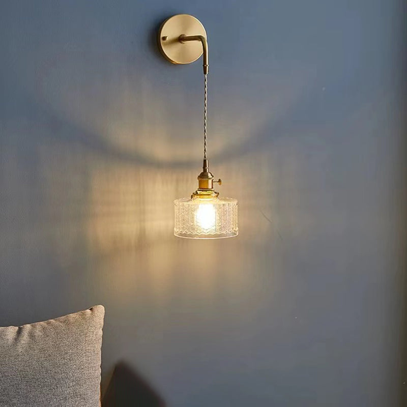 Modern Simple Wall Mounted Lamp Glass Wall Sconce for Living Room