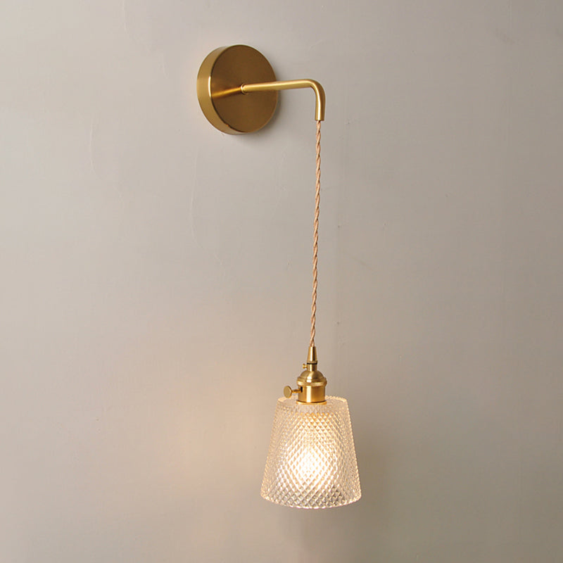 Modern Simple Wall Mounted Lamp Glass Wall Sconce for Living Room