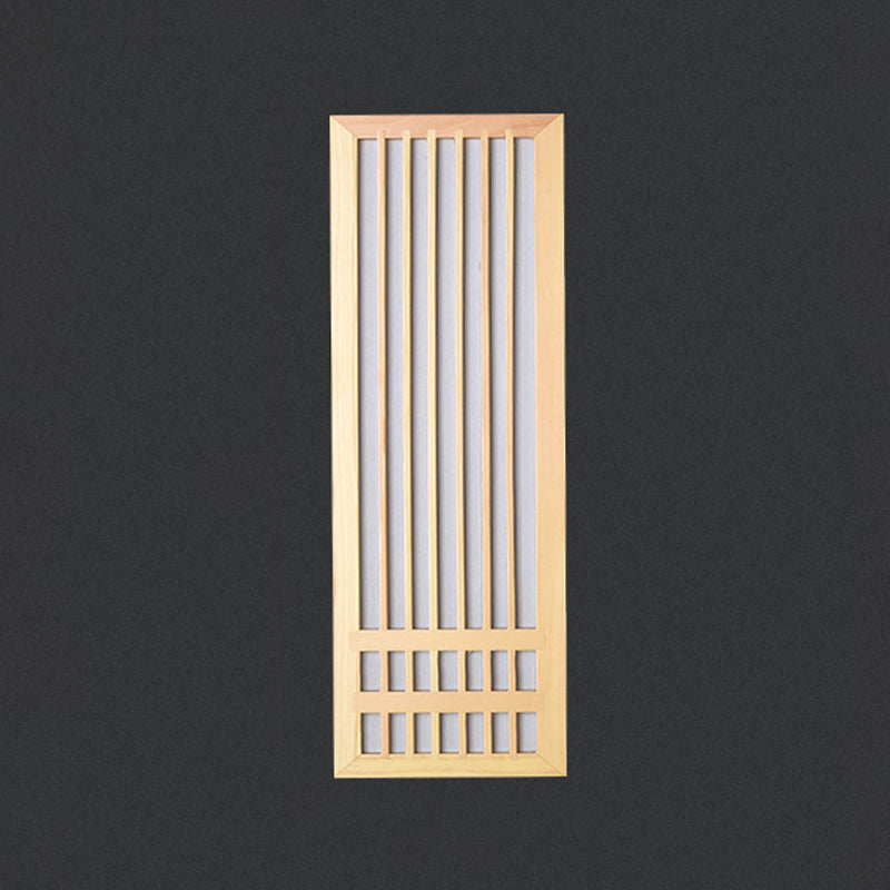 Wooden Wall Mount Light Modern Wall Sconce Lamp with Plastic Shade for Living Room