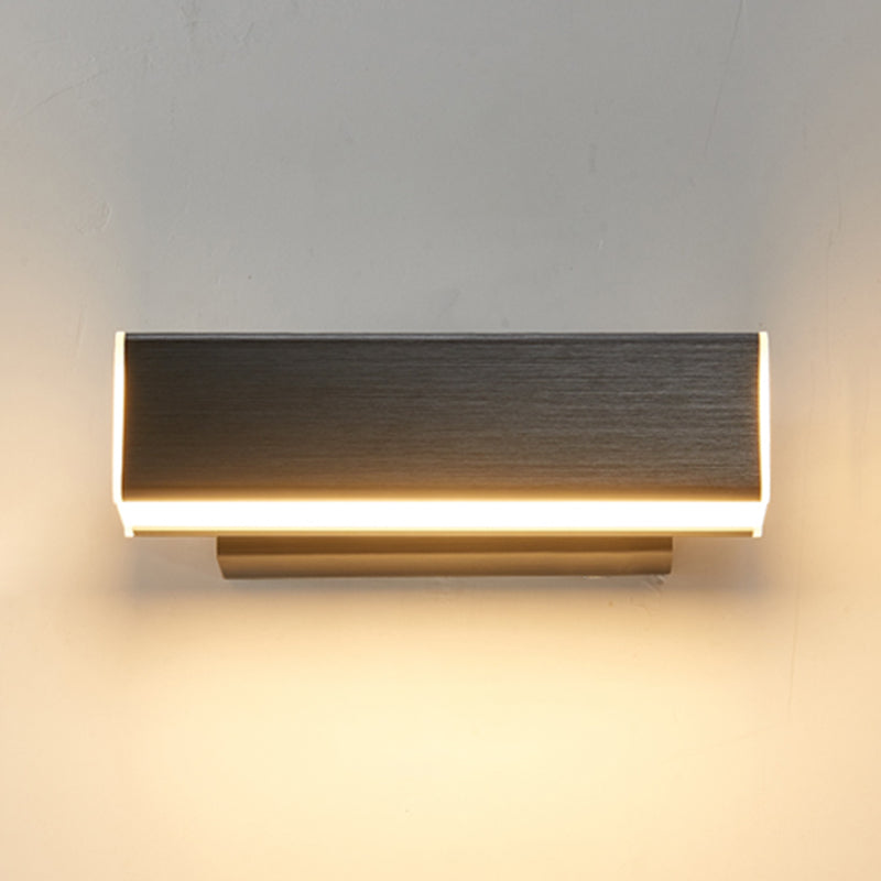 Modern Simple Aluminum Wall Light Rectangle Shape Rotatable Wall Lamp for Bedroom