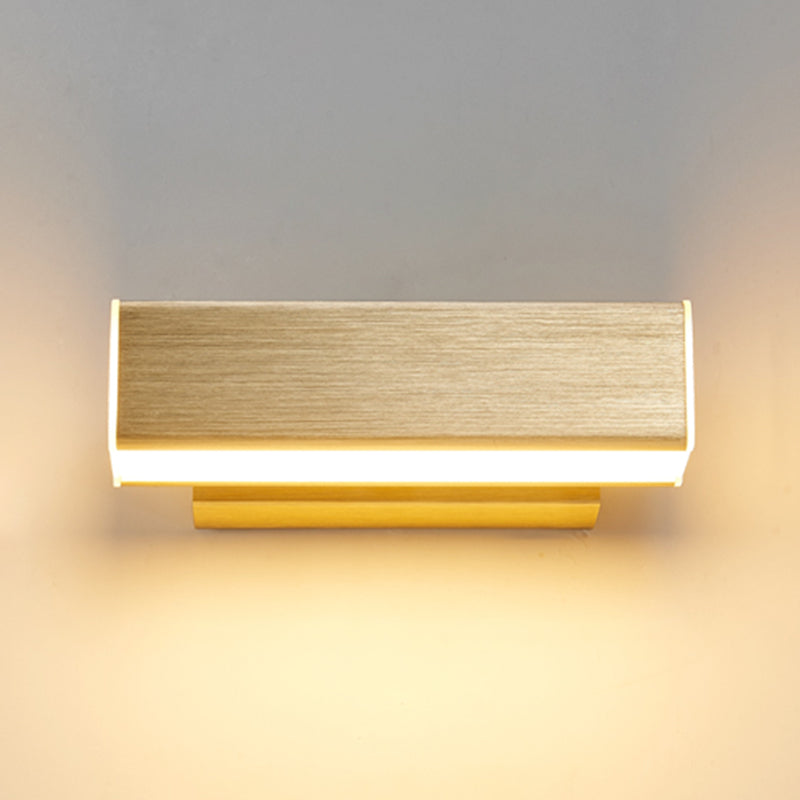 Modern Simple Aluminum Wall Light Rectangle Shape Rotatable Wall Lamp for Bedroom