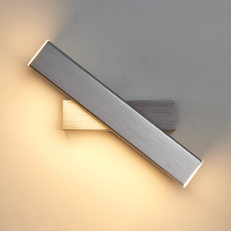 Modern Simple Aluminum Wall Light Rectangle Shape Rotatable Wall Lamp for Bedroom