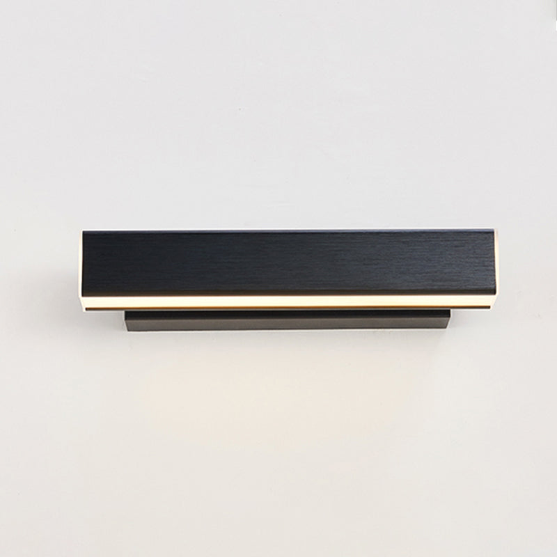 Modern Simple Aluminum Wall Light Rectangle Shape Rotatable Wall Lamp for Bedroom
