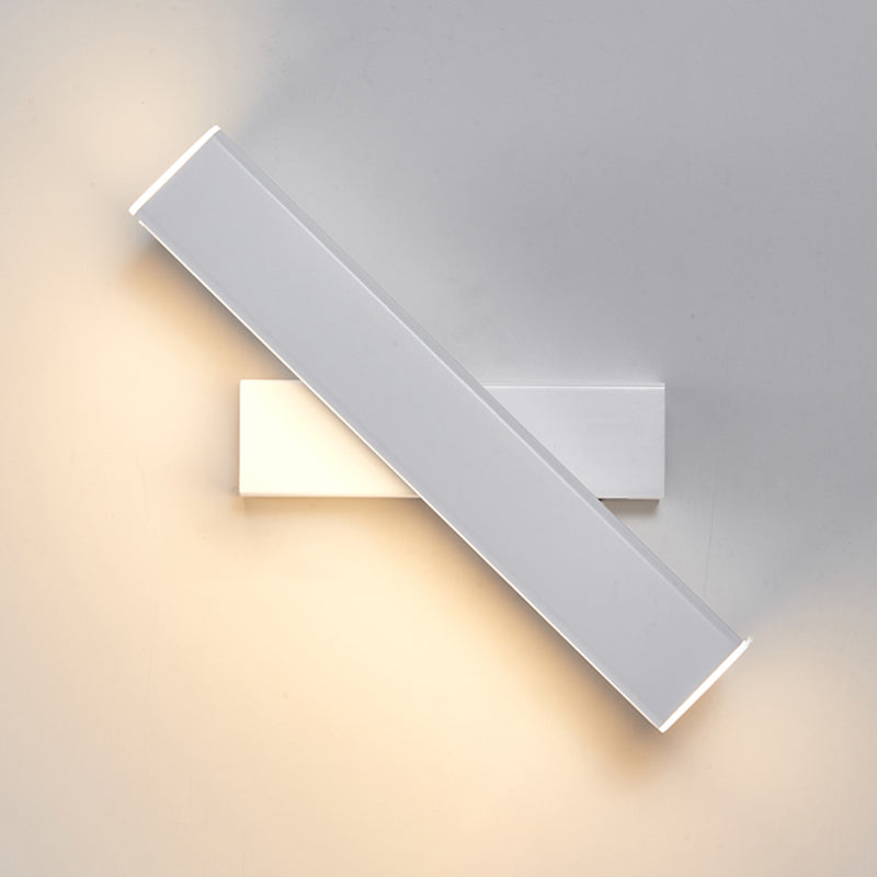 Modern Simple Aluminum Wall Light Rectangle Shape Rotatable Wall Lamp for Bedroom