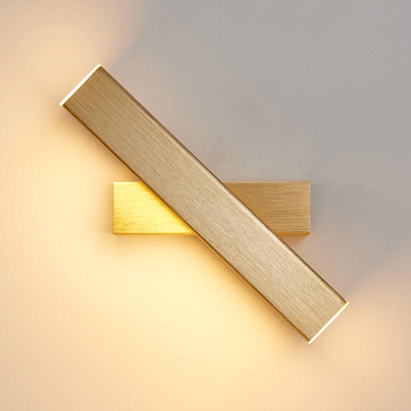 Modern Simple Aluminum Wall Light Rectangle Shape Rotatable Wall Lamp for Bedroom