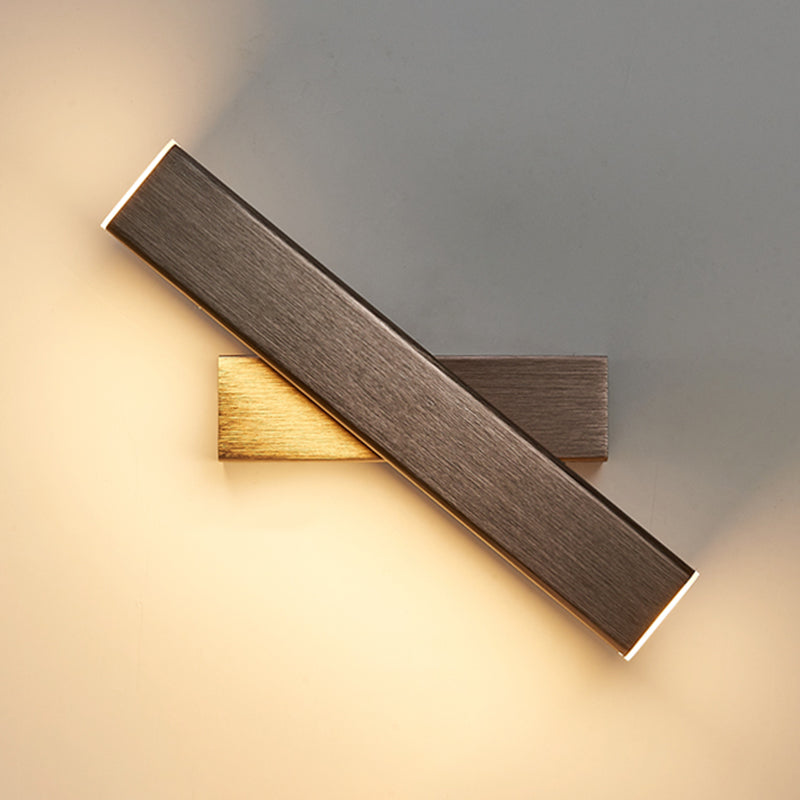 Modern Simple Aluminum Wall Light Rectangle Shape Rotatable Wall Lamp for Bedroom