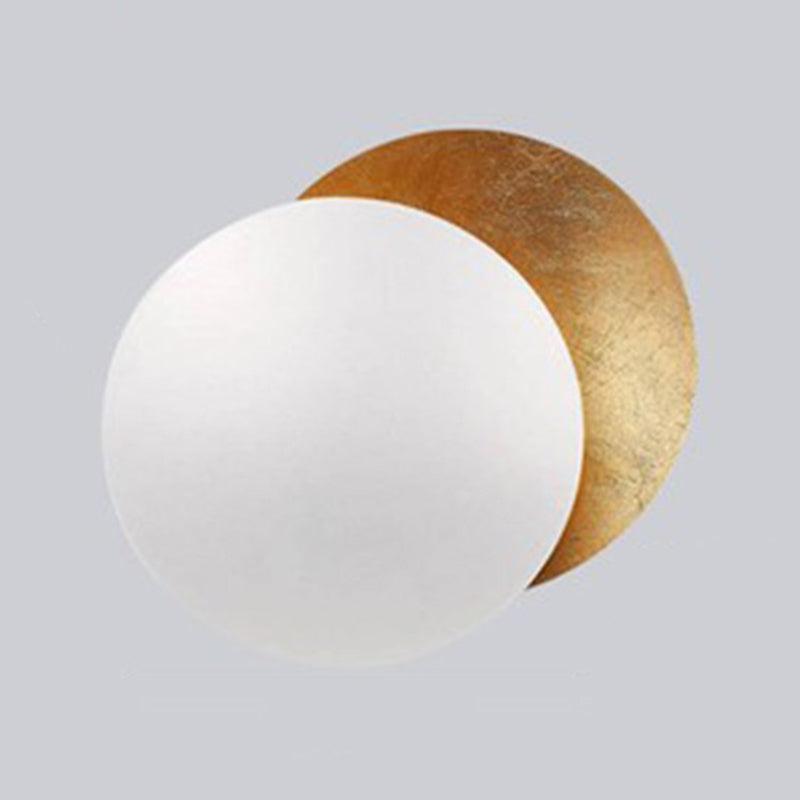 Light Luxury Metal Wall Light Circle Shape LED Rotatable Wall Lamp for Bedroom