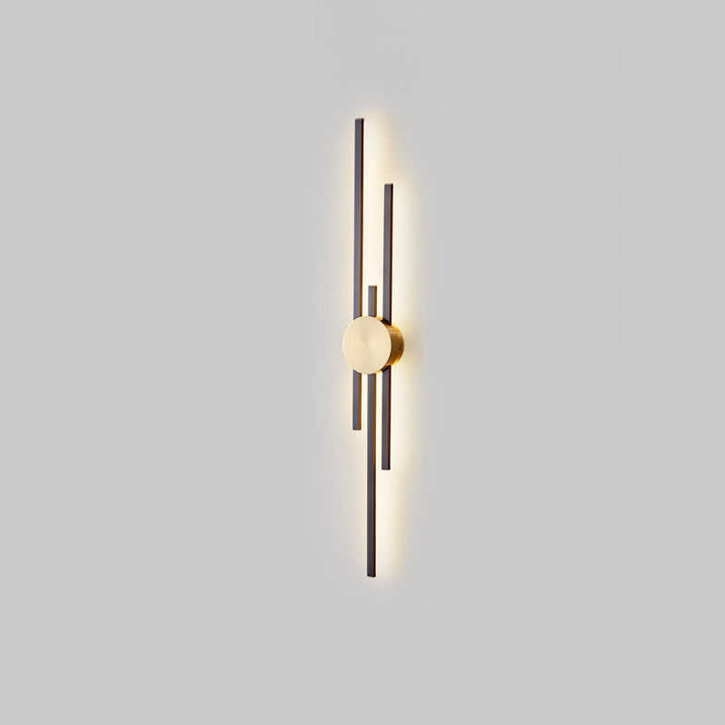 Metal Linear Shape Wall Light Modern Multi Lights Wall Mount Fixtures