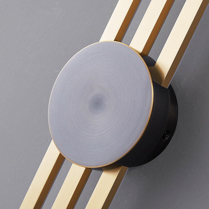 Metal Linear Shape Wall Light Modern Multi Lights Wall Mount Fixtures