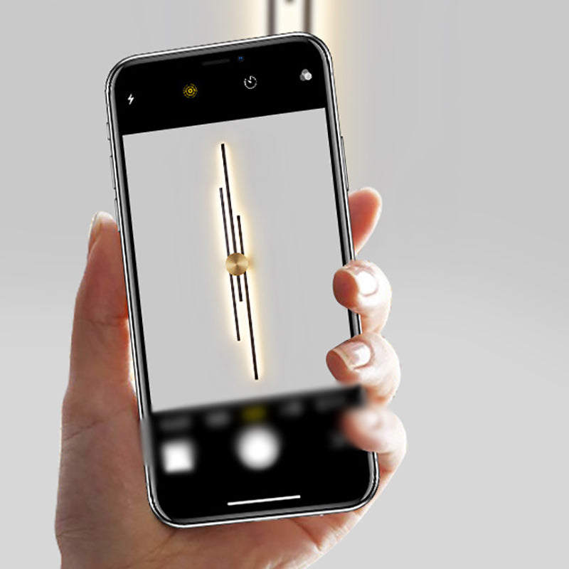 Metal Linear Shape Wall Light Modern Multi Lights Wall Mount Fixtures