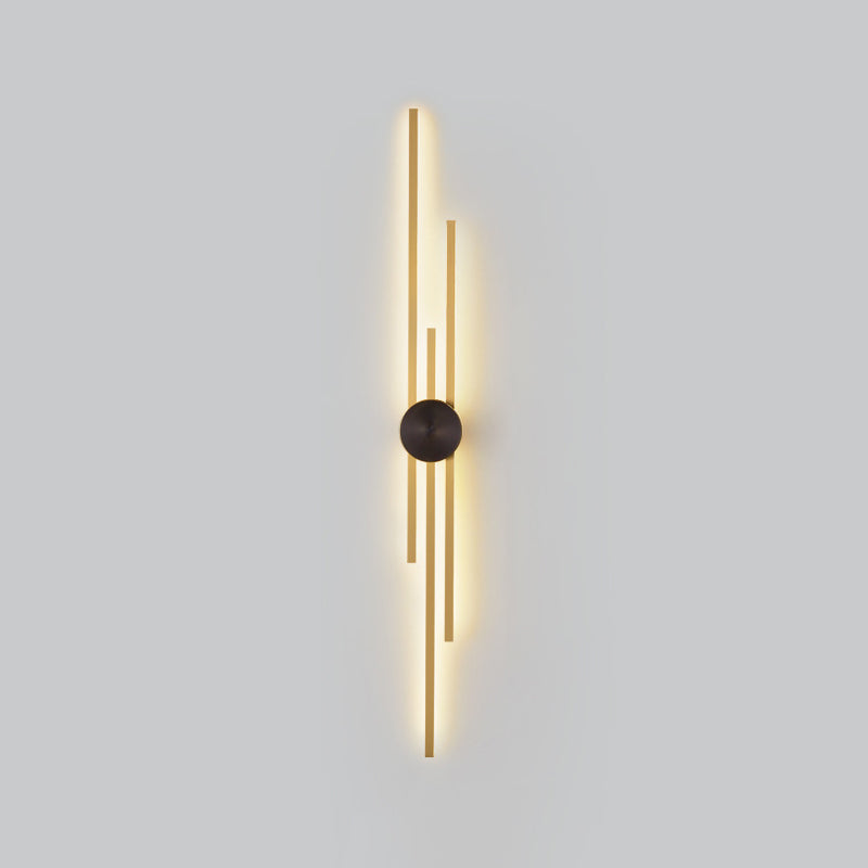 Metal Linear Shape Wall Light Modern Multi Lights Wall Mount Fixtures