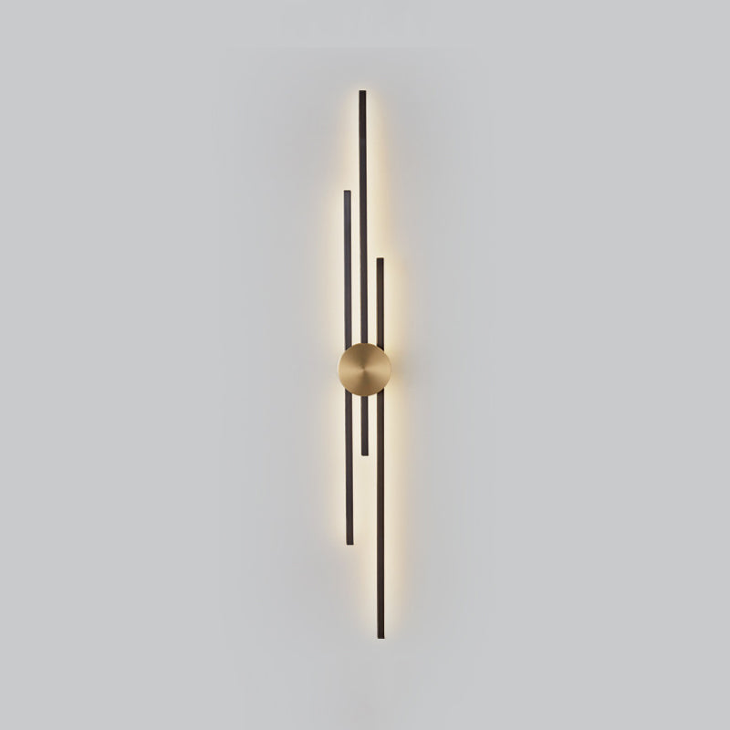 Metal Linear Shape Wall Light Modern Multi Lights Wall Mount Fixtures