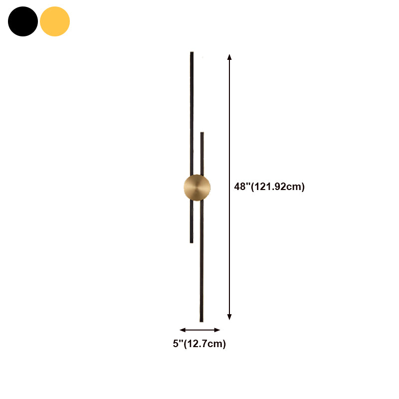 Metal Linear Shape Wall Light Modern Multi Lights Wall Mount Fixtures
