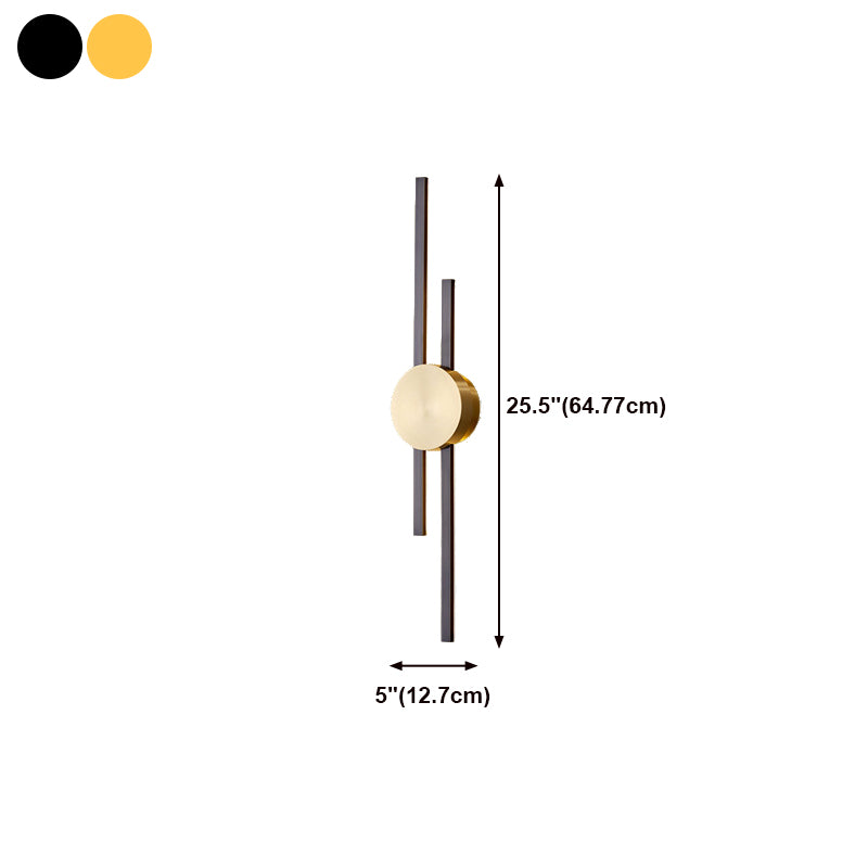 Metal Linear Shape Wall Light Modern Multi Lights Wall Mount Fixtures