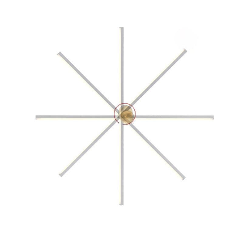 Metal Linear Shape Wall Light Modern 1 Light Wall Mount Fixtures in Black