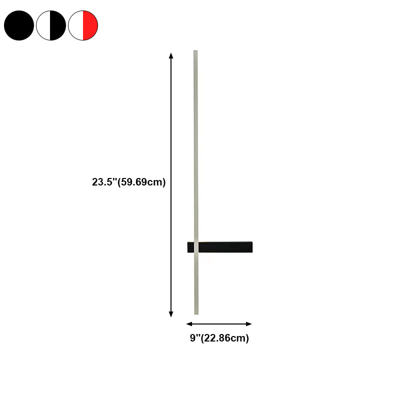 Metal Linear Shape Wall Light Modern Single Light Wall Mount Fixtures