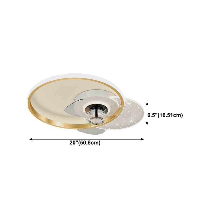 Multi Light Ceiling Fan Lighting Modern Style Metal Ceiling Fan Light for Living Room
