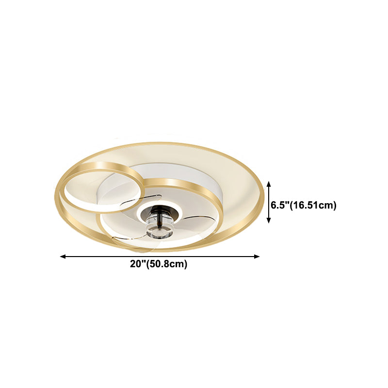 Multi Light Ceiling Fan Lighting Modern Style Metal Ceiling Fan Light for Living Room